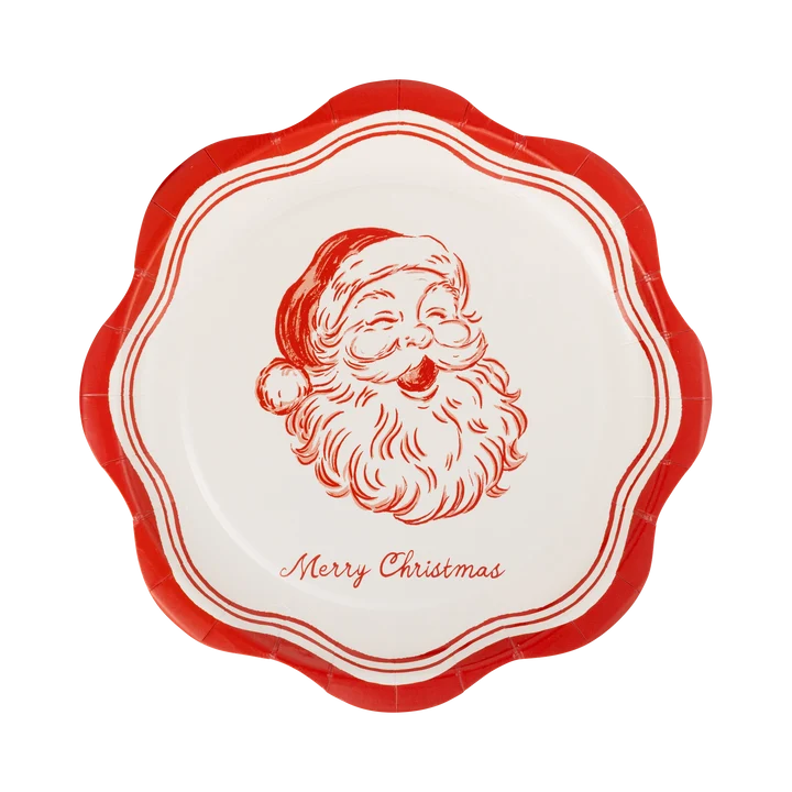 Santa Merry Christmas Plate - 8"