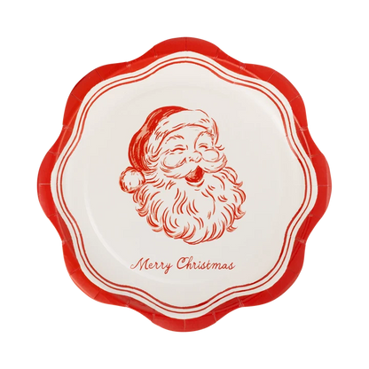 Santa Merry Christmas Plate - 8"