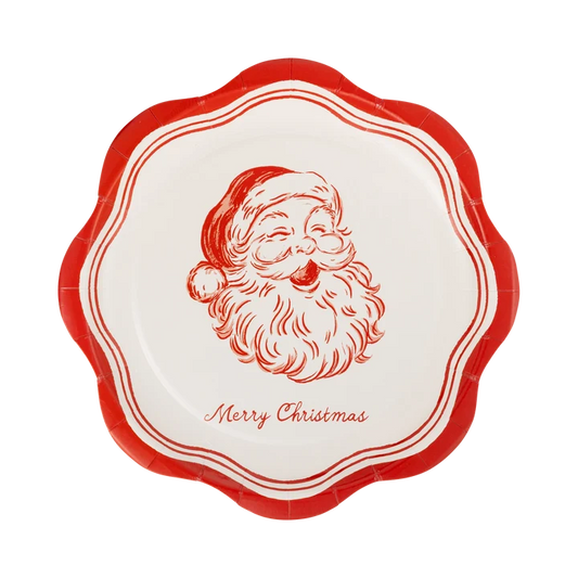 Santa Merry Christmas Plate - 8"