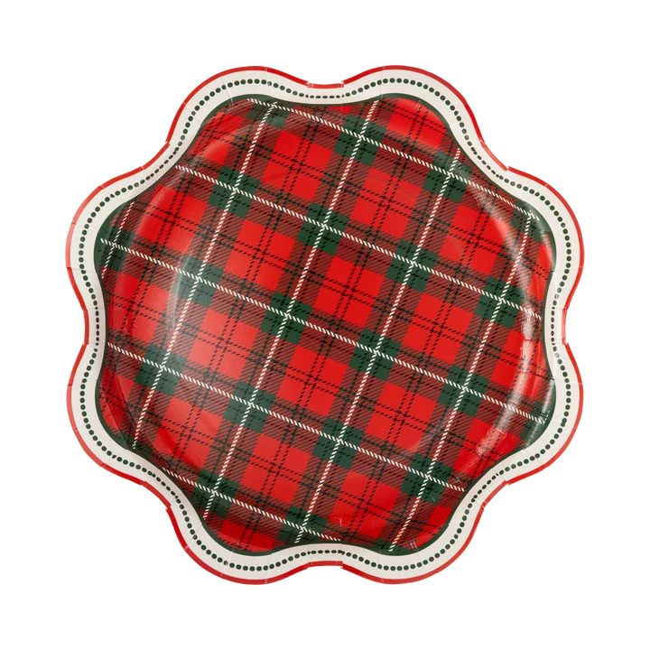 Plaid Dot Edge Plate - 10"