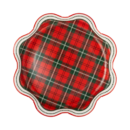 Plaid Dot Edge Plate - 10"