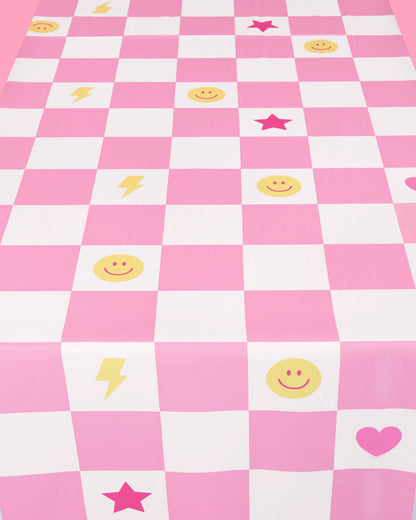 Preppy Party Tablecloth - washable table cover