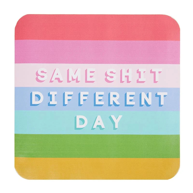 Stripe Leatherette Mouse Pad