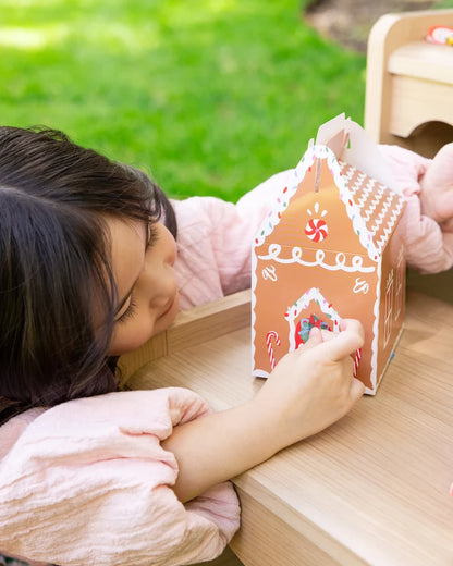 Gingerbread House Treat Boxes with stickers
