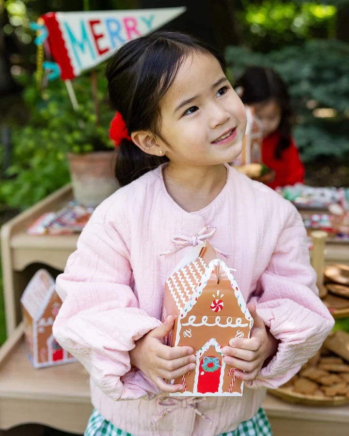 Gingerbread House Treat Boxes with stickers