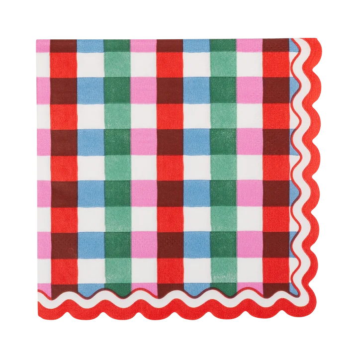 Gingham Cocktail Napkin