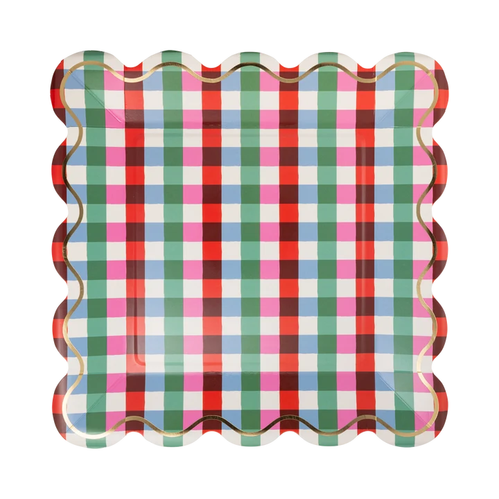 Multi-color Bright Gingham Plate
