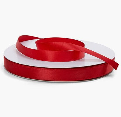 Scarlet Red Single Faced Satin Ribbon