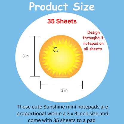 SHAPES ETC. Mini Notepad - Sunshine