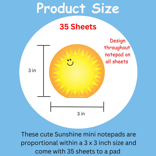 SHAPES ETC. Mini Notepad - Sunshine