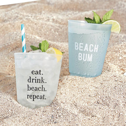 Frost Cups - Eat. Drink. Beach. Repeat. - Set of 8
