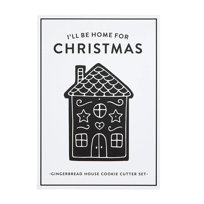 Gingerbread House Cookie Cutter Set Book Box - I'll be Home for Christmas