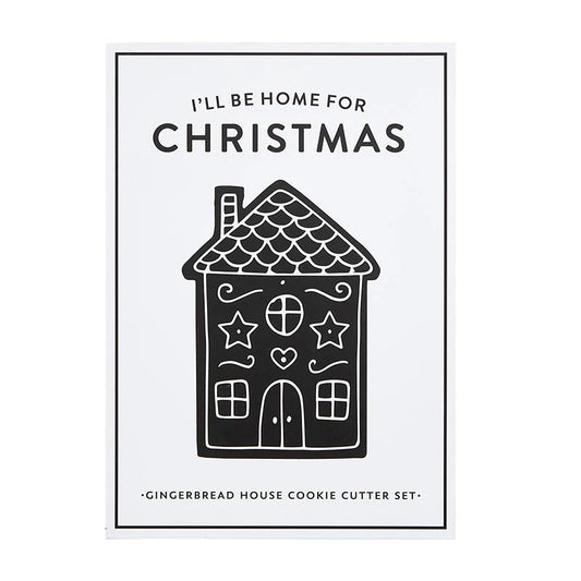 Gingerbread House Cookie Cutter Set Book Box - I'll be Home for Christmas