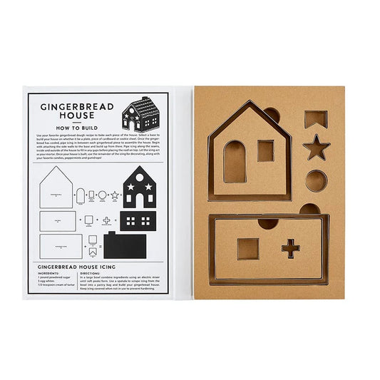 Gingerbread House Cookie Cutter Set Book Box - I'll be Home for Christmas