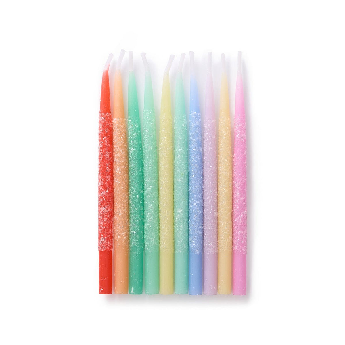 Rainbow Glitter Birthday Candles (set of 10)