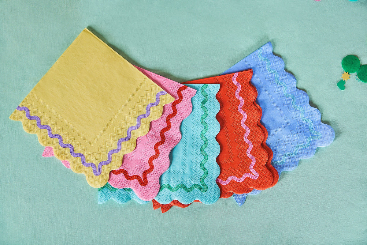 Rainbow Ric Rac Assorted Lunch Napkins (20 count)