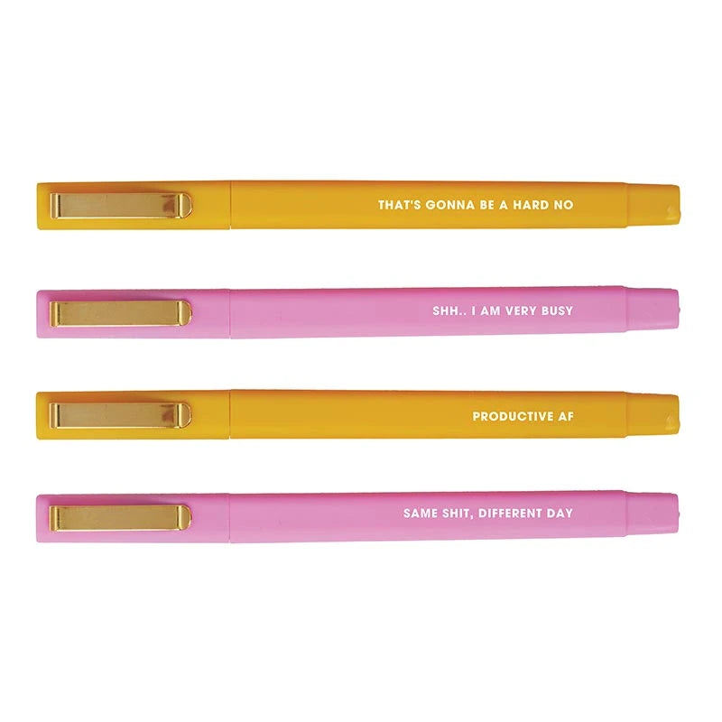 Pink & Orange Novelty Ball Point Pens