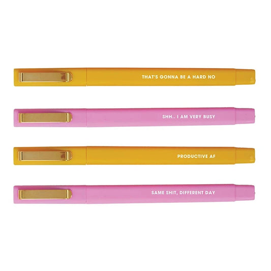 Pink & Orange Novelty Ball Point Pens