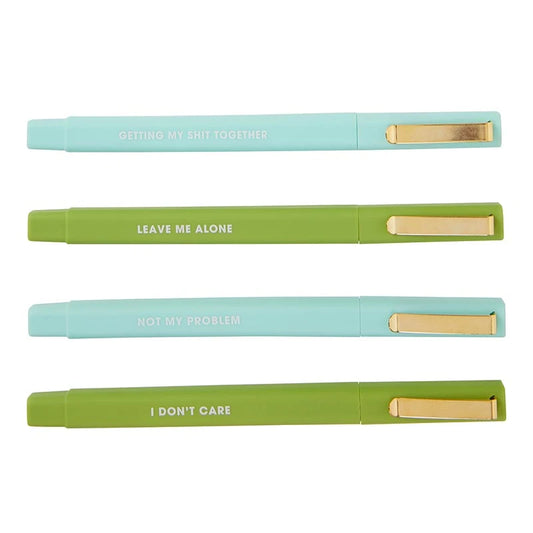 Green & Teal Novelty Ball Point Pens