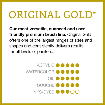 Original Gold® Golden Taklon Brush Set 12 pc