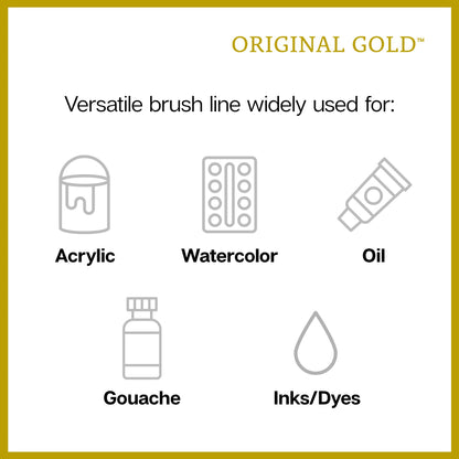 Original Gold® Golden Taklon Mini Brush Set 10 pc
