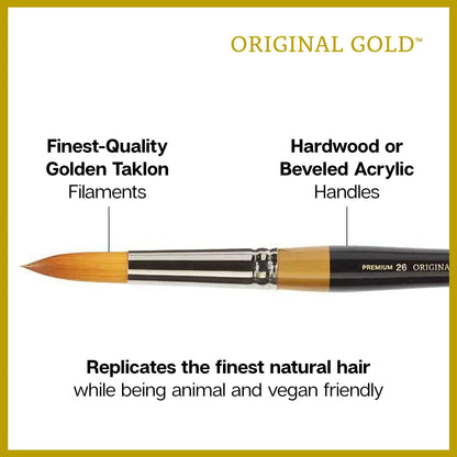 Original Gold® Golden Taklon Brush Set 12 pc