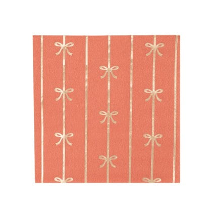 Sunkissed Orange Signature Bow Small Napkins