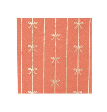 Sunkissed Orange Signature Bow Small Napkins