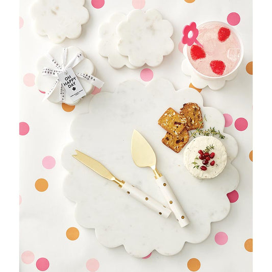 Gold Dot Cheese Knives - Set of 2
