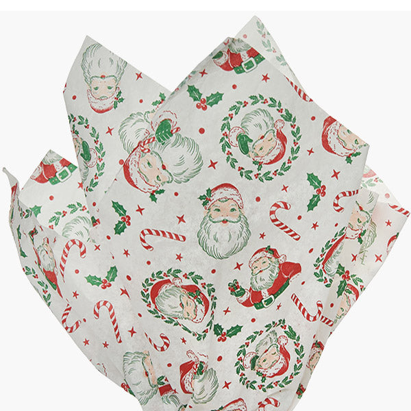 Twinkling Santa Tissue Paper, 20x30"