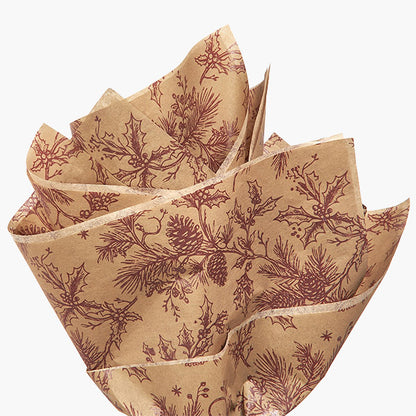 Winter Pine Kraft Tissue Paper, 20x30"