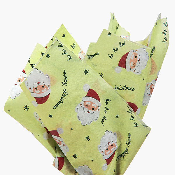 Cheerful Santa Tissue Paper 20x30"