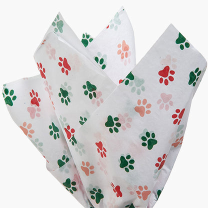 Christmas Paws Tissue Paper 20x30"