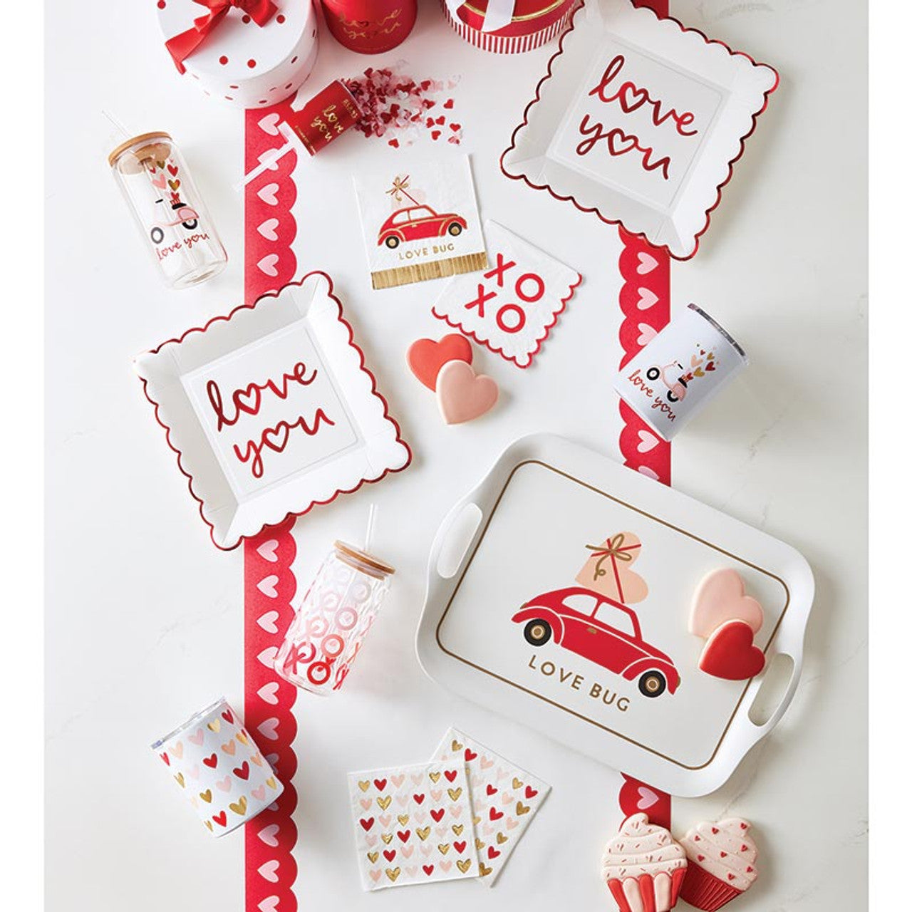 Table Runner - Hearts
