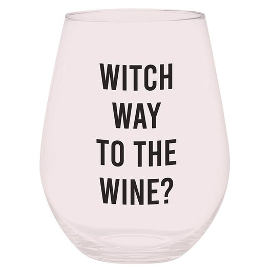 Jumbo Stemless Wine Glass - Witch Way to the Wine