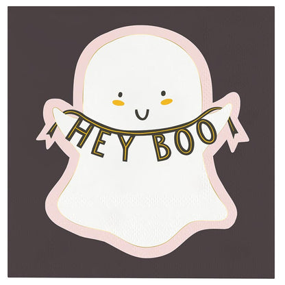 Foil Beverage Napkins - Hey Boo