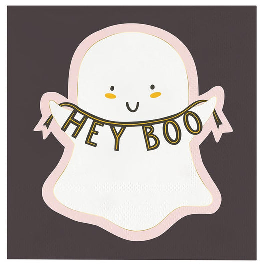 Foil Beverage Napkins - Hey Boo
