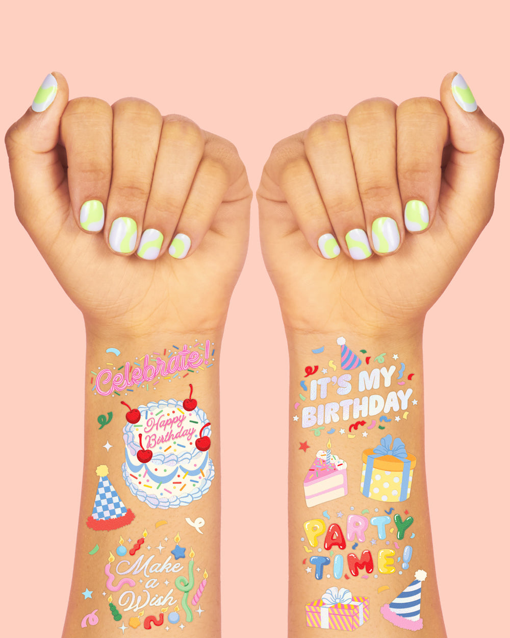 Let's Party! Tats - 50 temporary tattoos