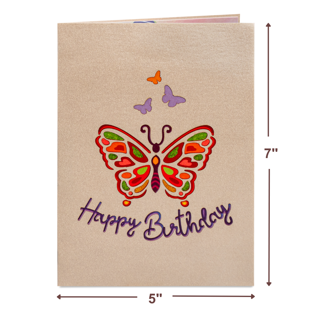 Birthday Butterfly Pop Up Card
