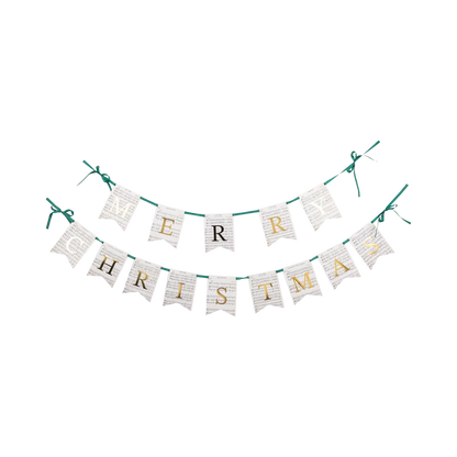 Merry Christmas Music Paper Banner