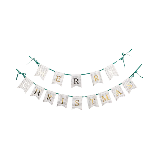 Merry Christmas Music Paper Banner