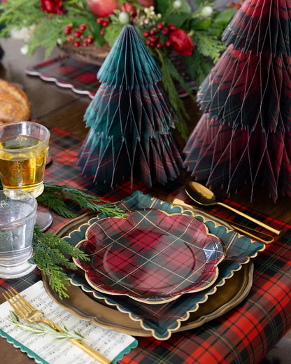 Plaid Paper Tree Set