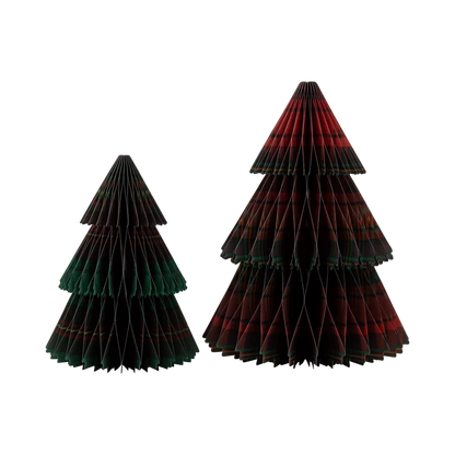 Plaid Paper Tree Set