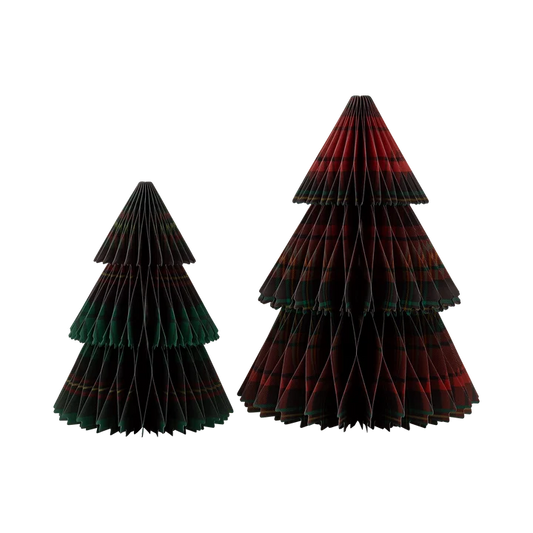 Plaid Paper Tree Set