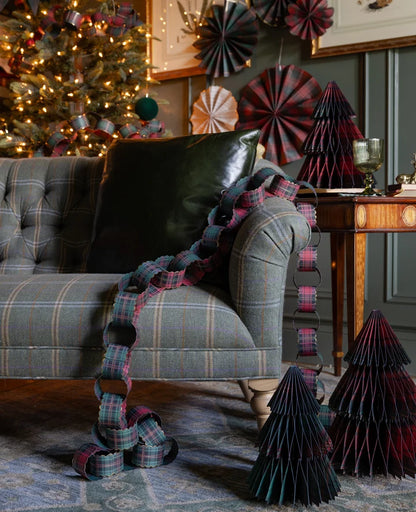 Plaid Paper Tree Set