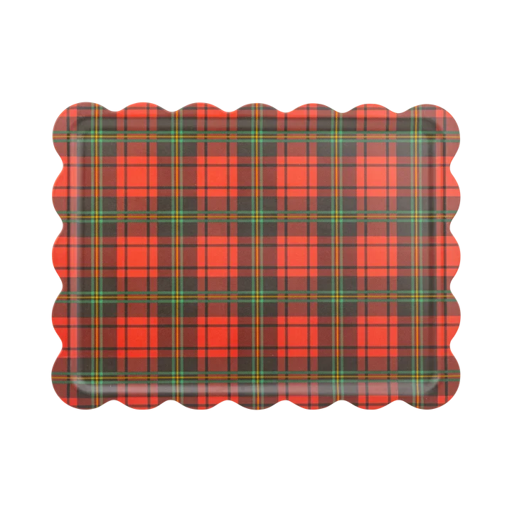 Plaid Bamboo Tray