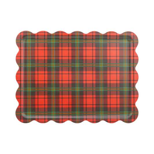 Plaid Bamboo Tray
