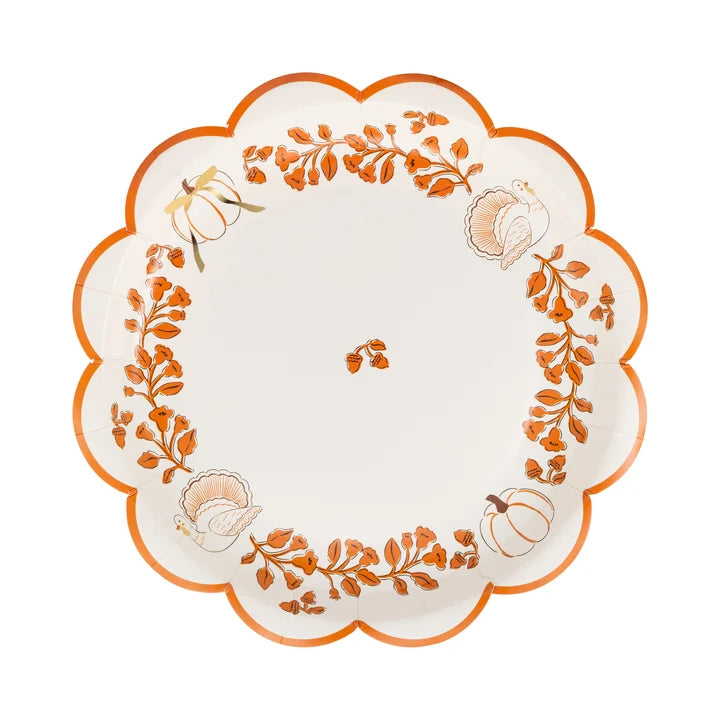 Harvest 9" Paper Plate Set (8ct)