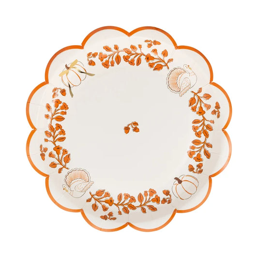 Harvest 9" Paper Plate Set (8ct)