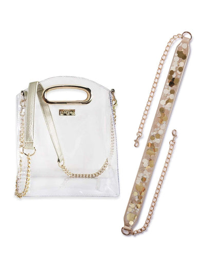 Confetti Strap and Clear Crossbody Bundle